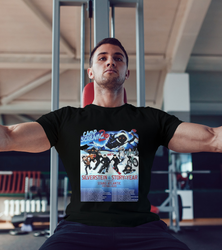 Camp Screamo 2 Tour 2026 Silverstein Story Of The Year Stand Atlantic Footballhead Dates T-Shirt