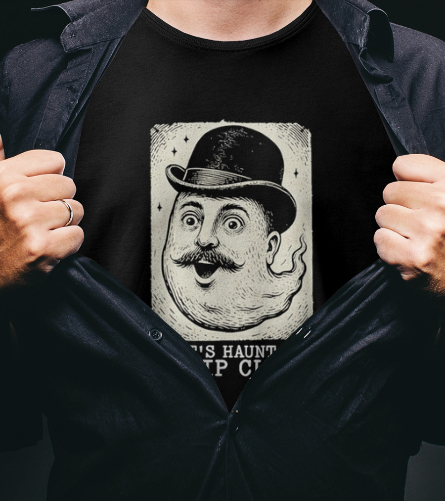 Whimsical Victorian Spirit Face Let's Haunt A Strip Club T-Shirt