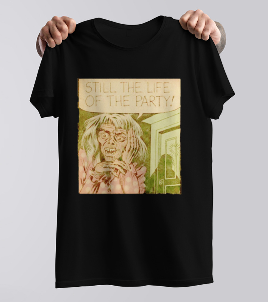 Still The Life Of The Party Horror Comic Vintage Zombie Scene T-Shirt