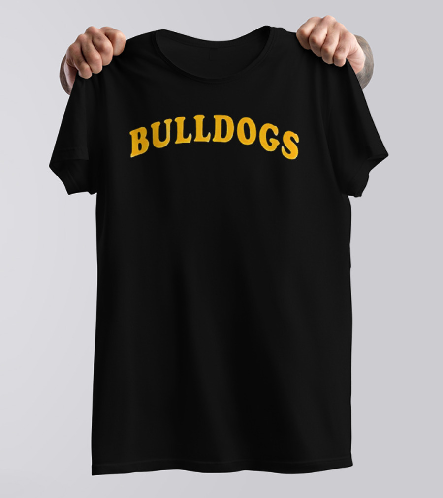 Support The Bulldogs Bold Yellow Arch T-Shirt