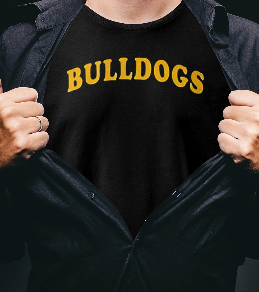 Support The Bulldogs Bold Yellow Arch T-Shirt