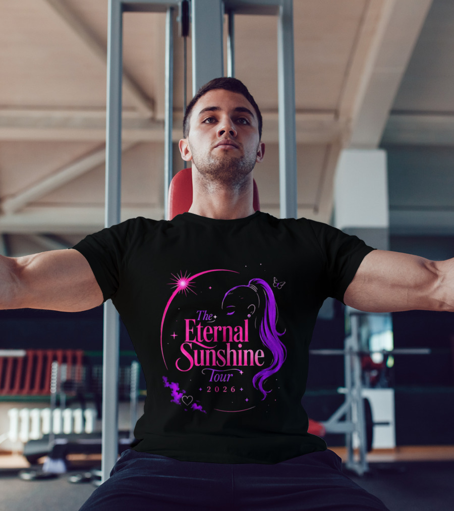 The Eternal Sunshine Tour 2026 Ariana Grande Purple Neon T-Shirt