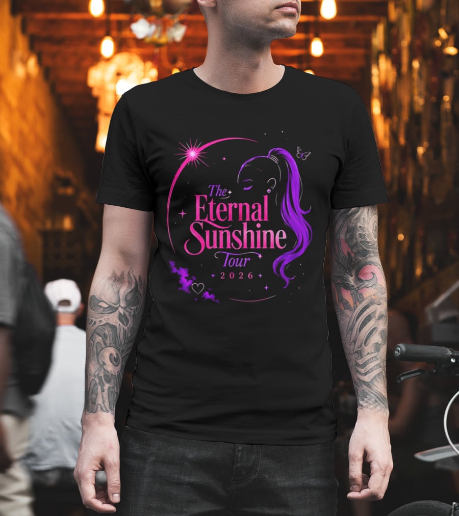 The Eternal Sunshine Tour 2026 Ariana Grande Purple Neon T-Shirt