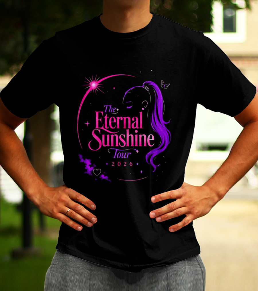 The Eternal Sunshine Tour 2026 Ariana Grande Purple Neon T-Shirt