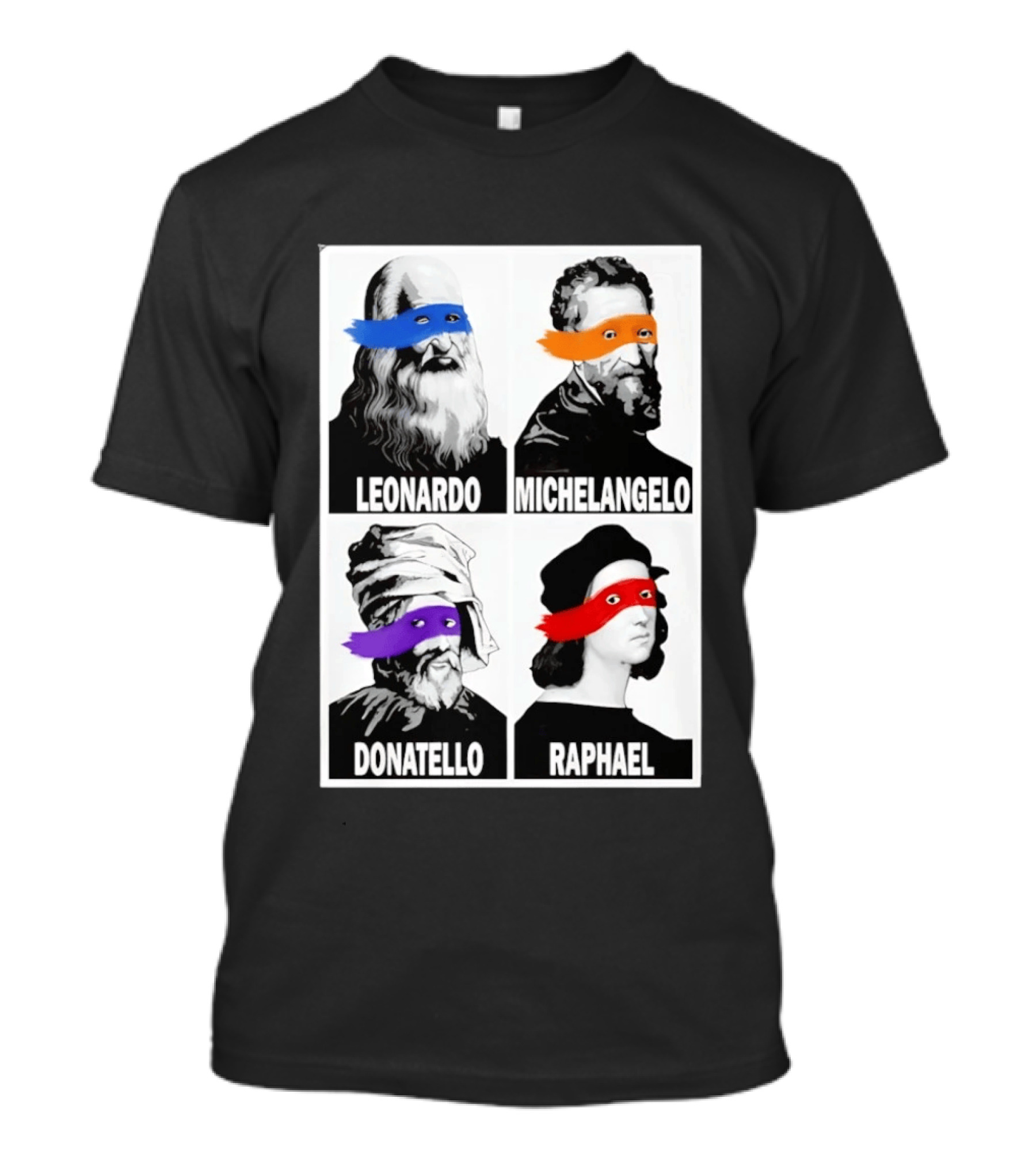 Leonardo Michelangelo Donatello Raphael The Original Ninja Masters T-Shirt