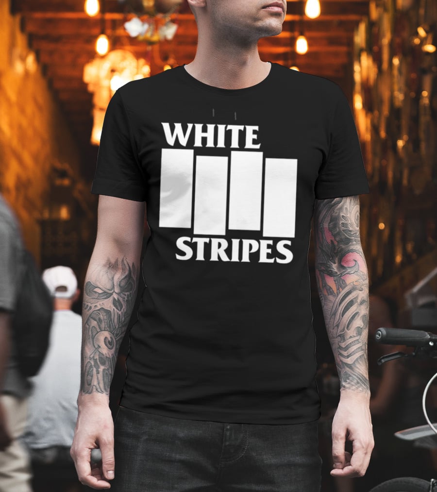 The White Stripes Band Name With Iconic Bar T-Shirt