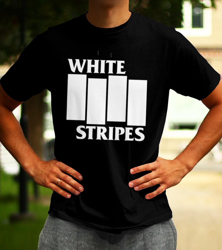 The White Stripes Band Name With Iconic Bar T-Shirt