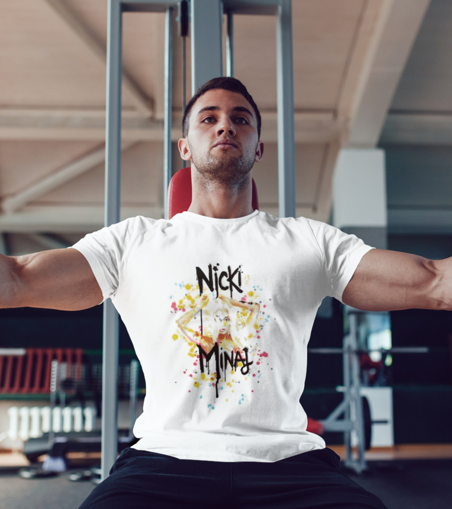Nicki Minaj Vibrant Paint Splatter T-Shirt