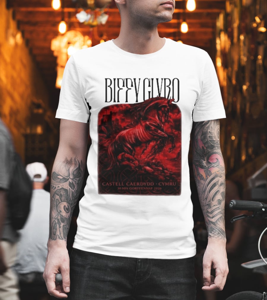 Biffy Clyro Castell Caerdydd Cymru 30 Mis Gorffennaf 2026 T-Shirt