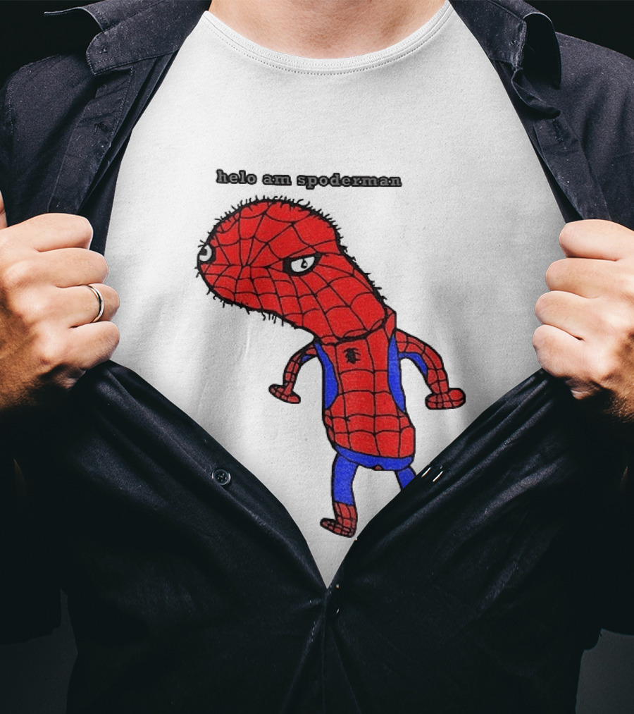 Helo Am Spoderman Spiderman Marvel Superhero Meme 2026 Comic Book T-Shirt