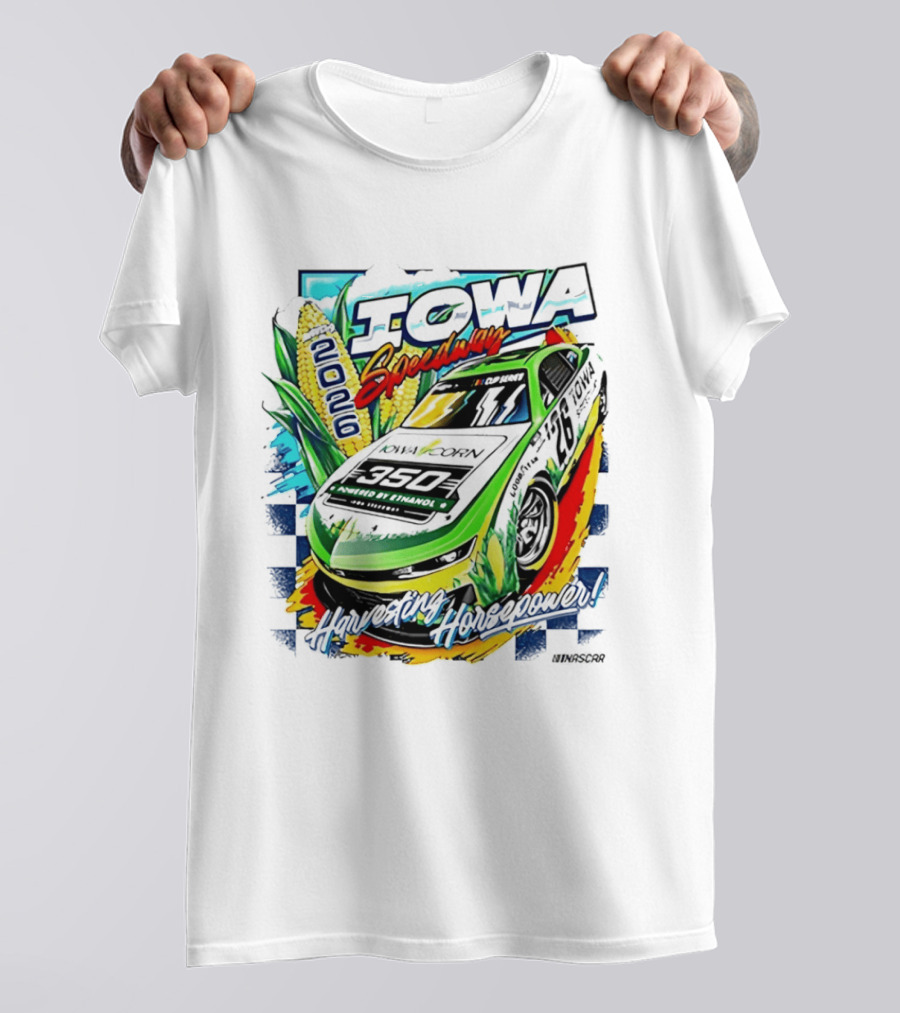 Iowa Speedway Harvesting Horsepower 2026 Iowa Corn 350 NASCAR T-Shirt