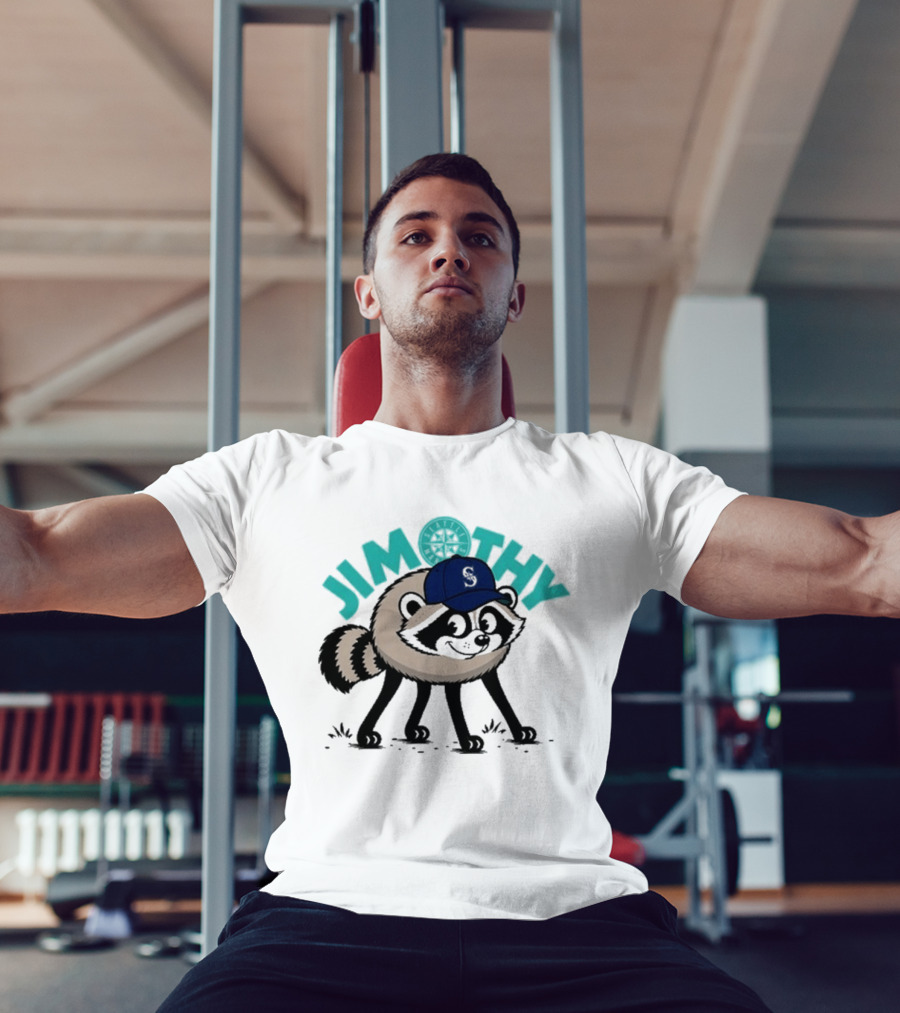 Jimothy Raccoon Mariners Baseball Cap T-Shirt