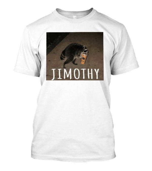 Jimothy Raccoon Carrying Iced Coffee Meme Animal Lover T-Shirt