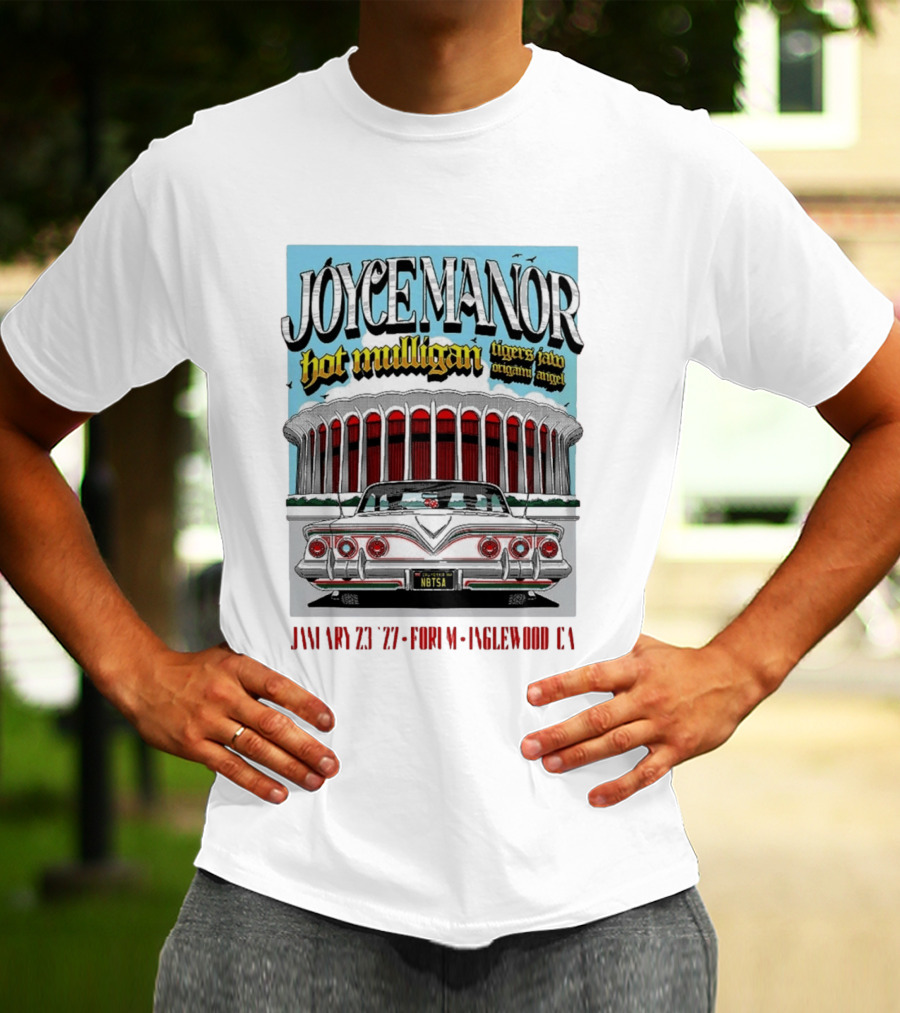 Joyce Manor Hot Mulligan Tigers Jaw Origami Angel Inglewood CA Jan 23 2027 Concert Event T-Shirt