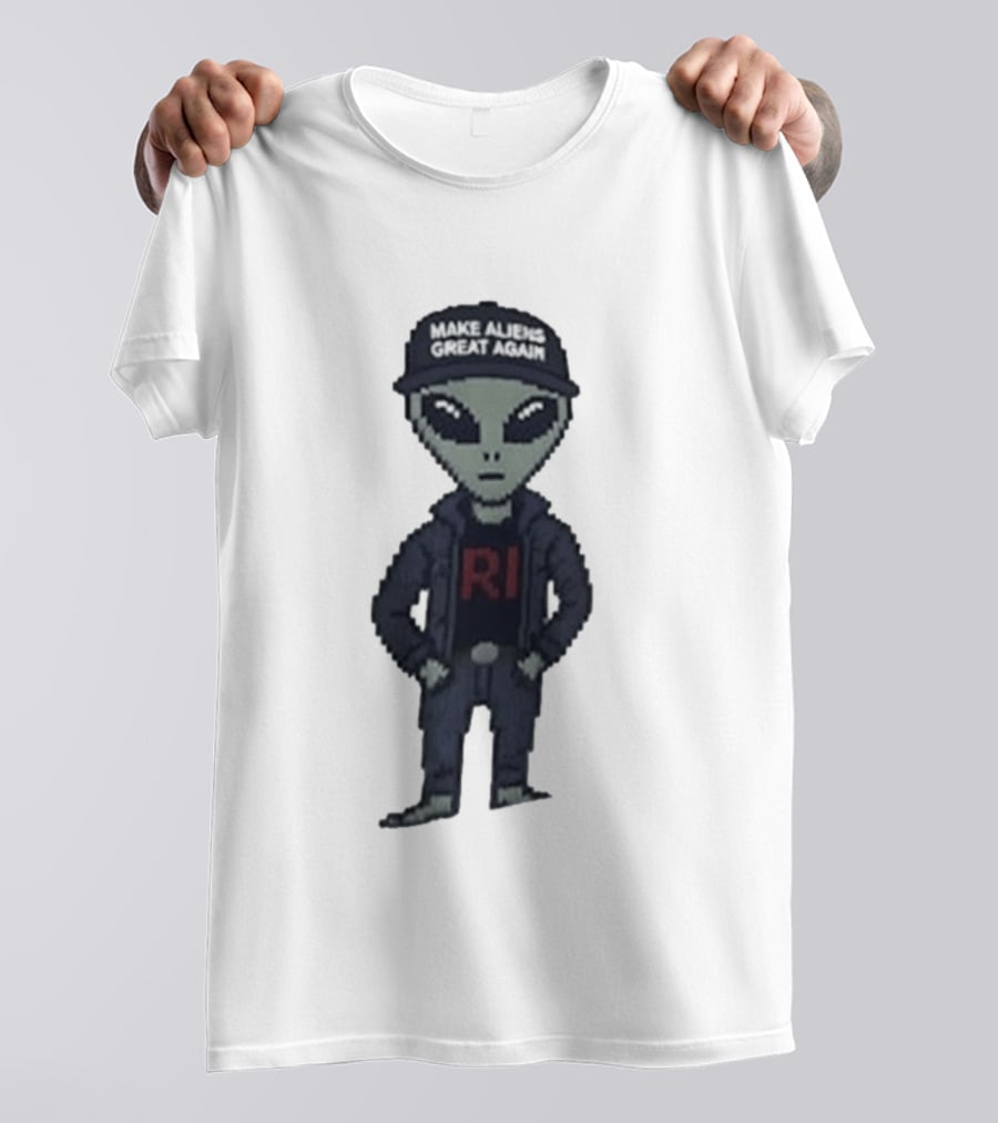 Make Aliens Great Again RI Pixel T-Shirt