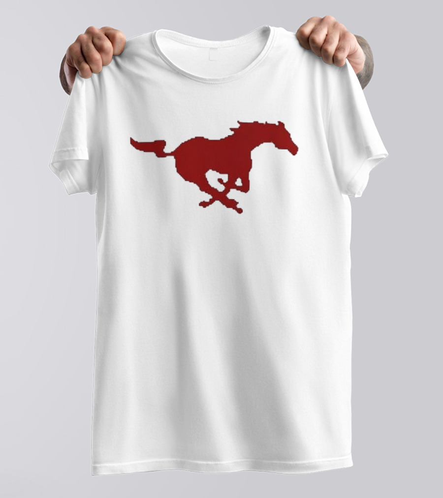 Mustang Red Galloping Horse T-Shirt