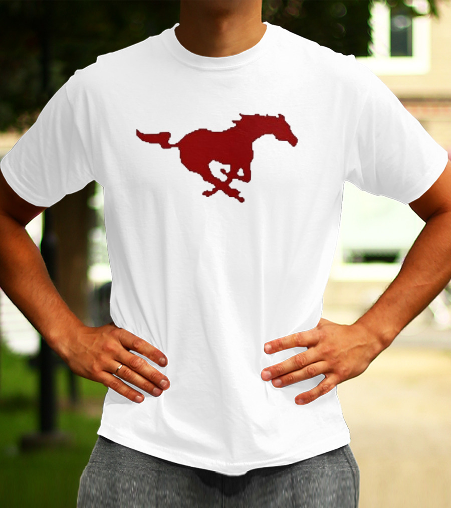 Mustang Red Galloping Horse T-Shirt