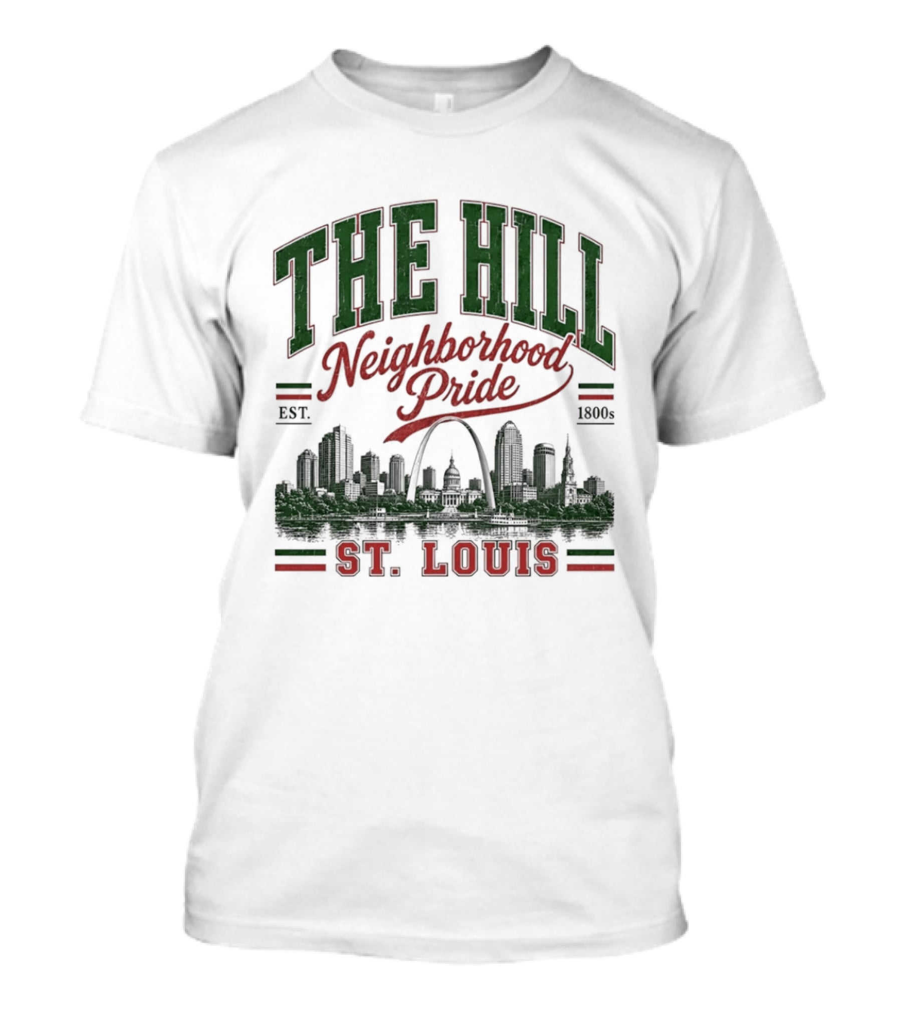 The Hill Neighborhood Pride Est 1894 St. Louis Skyline Heritage T-Shirt