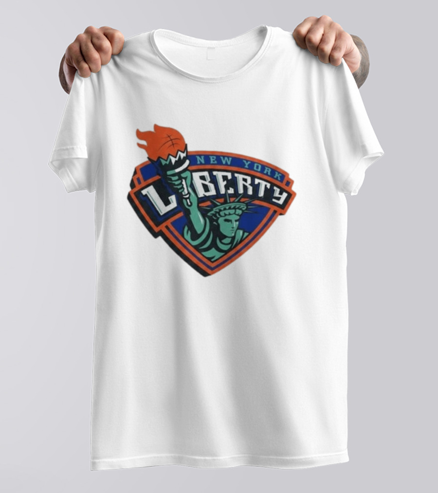 New York Liberty Leonie Fiebich Barclays Center Basketball Team T-Shirt