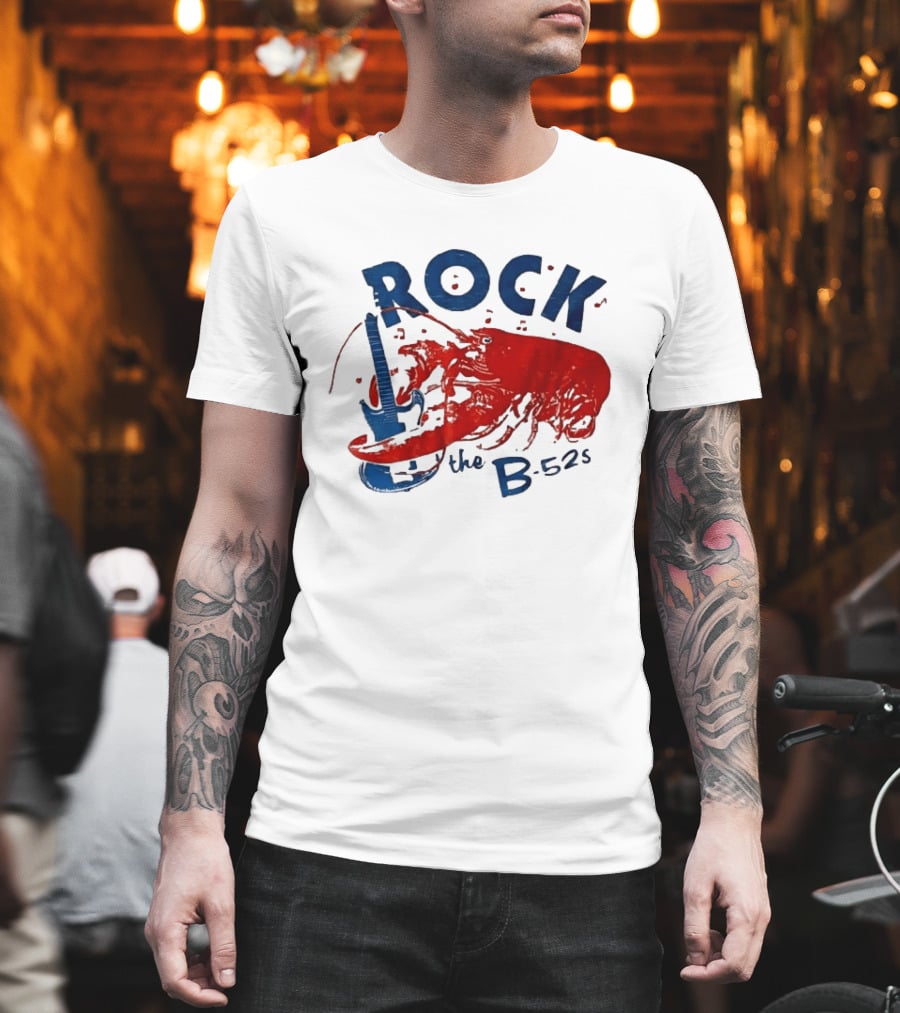 Rock The B 52s Lobster Guitar Music T-Shirt