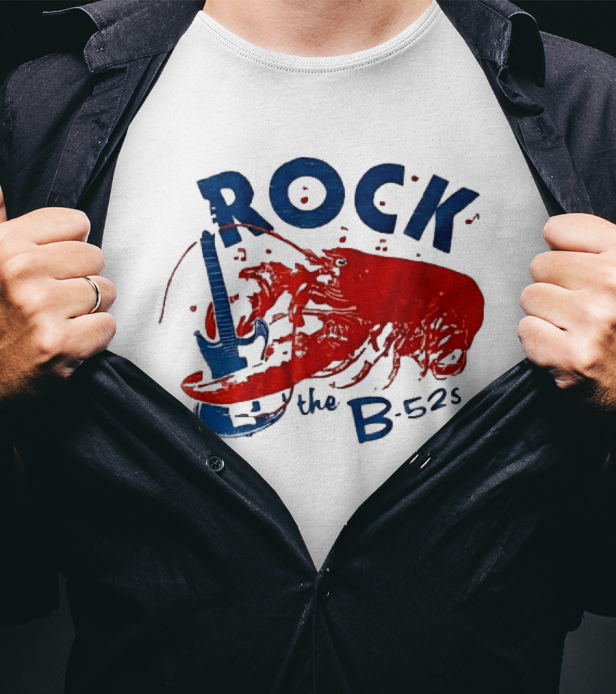 Rock The B 52s Lobster Guitar Music T-Shirt