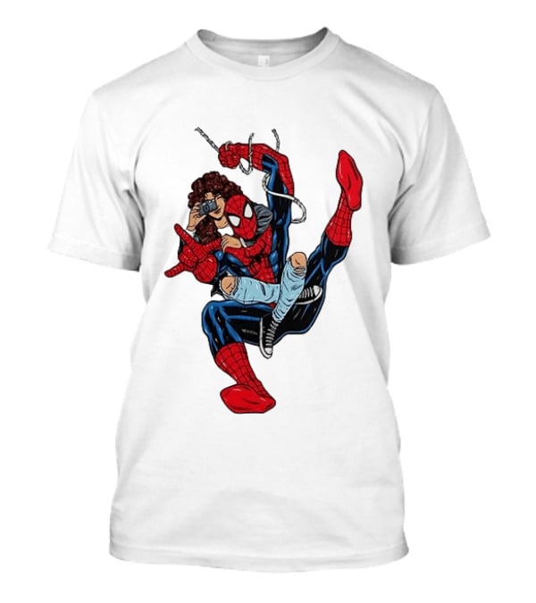 Spider Man The Heart Behind The Hero Photography Pose T-Shirt