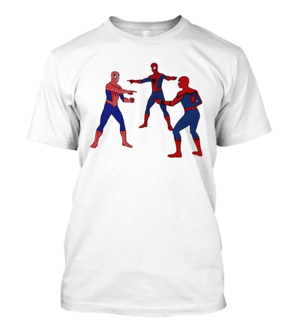 Spiderman Pointing Meme Marvel Superhero Comic Book Iconic Scene 2026 T-Shirt