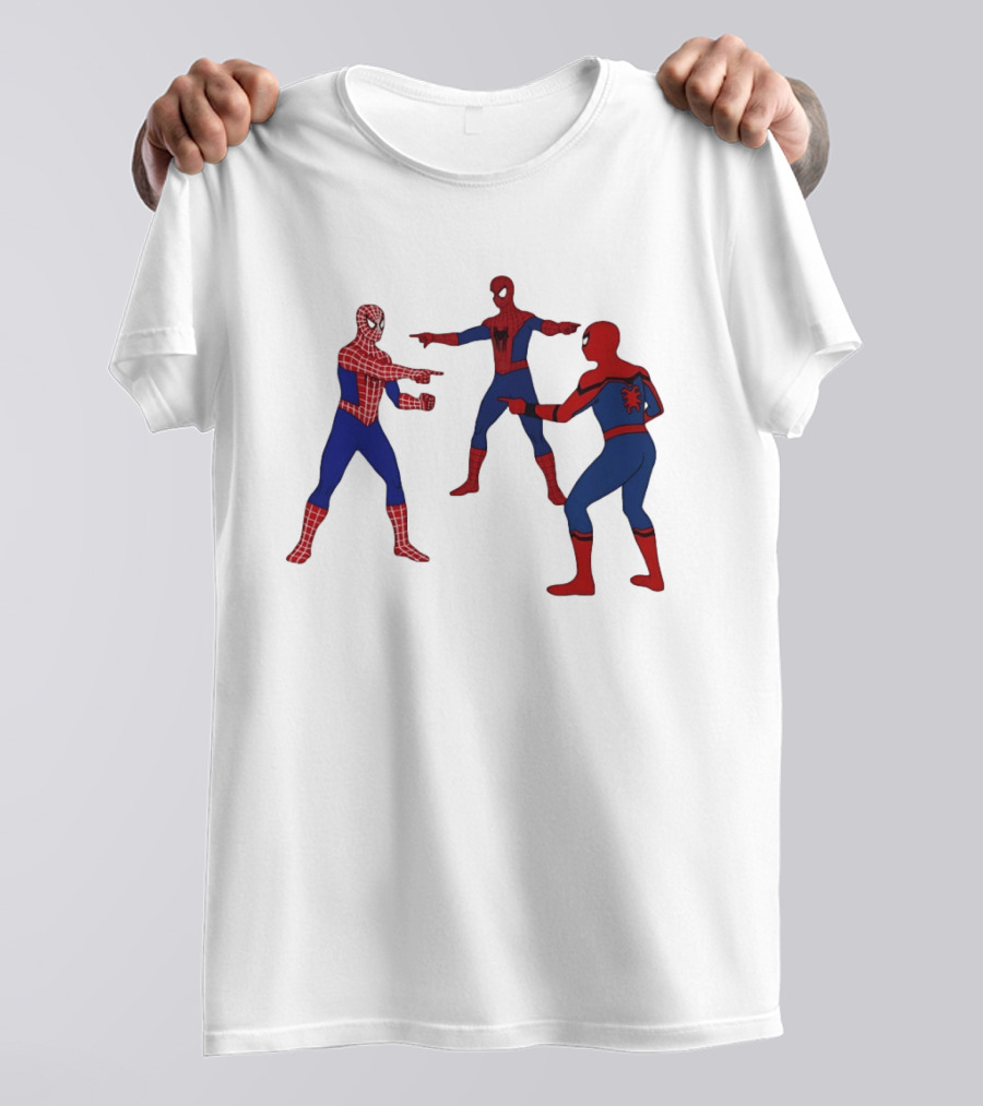 Spiderman Pointing Meme Marvel Superhero Comic Book Iconic Scene 2026 T-Shirt
