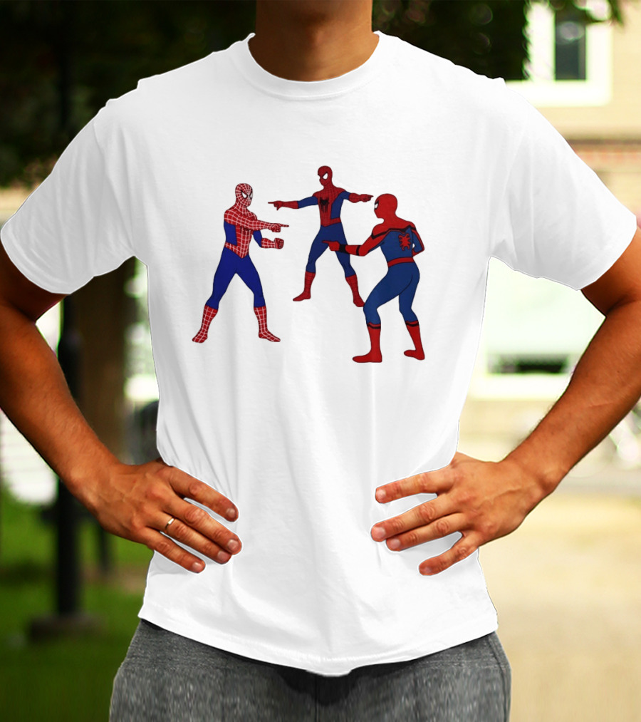 Spiderman Pointing Meme Marvel Superhero Comic Book Iconic Scene 2026 T-Shirt