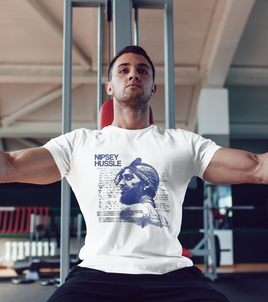 Nipsey Hussle Prolific Edition Blue Typography Profile T-Shirt