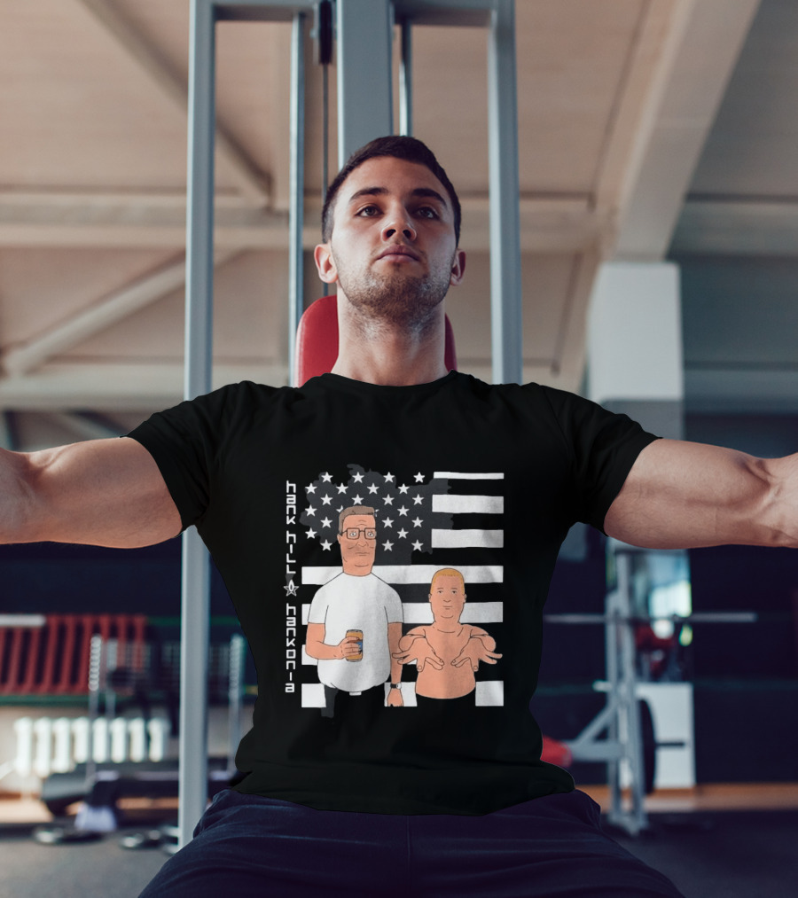 Hank Hill Hankonia American Flag Stars Stripes Characters T-Shirt
