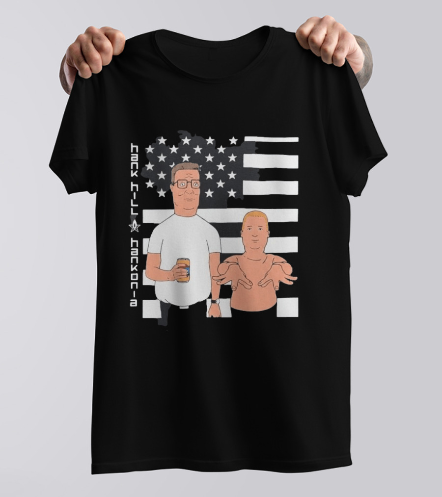 Hank Hill Hankonia American Flag Stars Stripes Characters T-Shirt