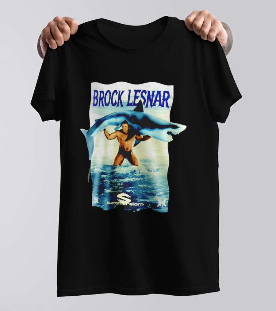 Brock Lesnar SummerSlam 2003 Shark WWE Wrestling Event T-Shirt