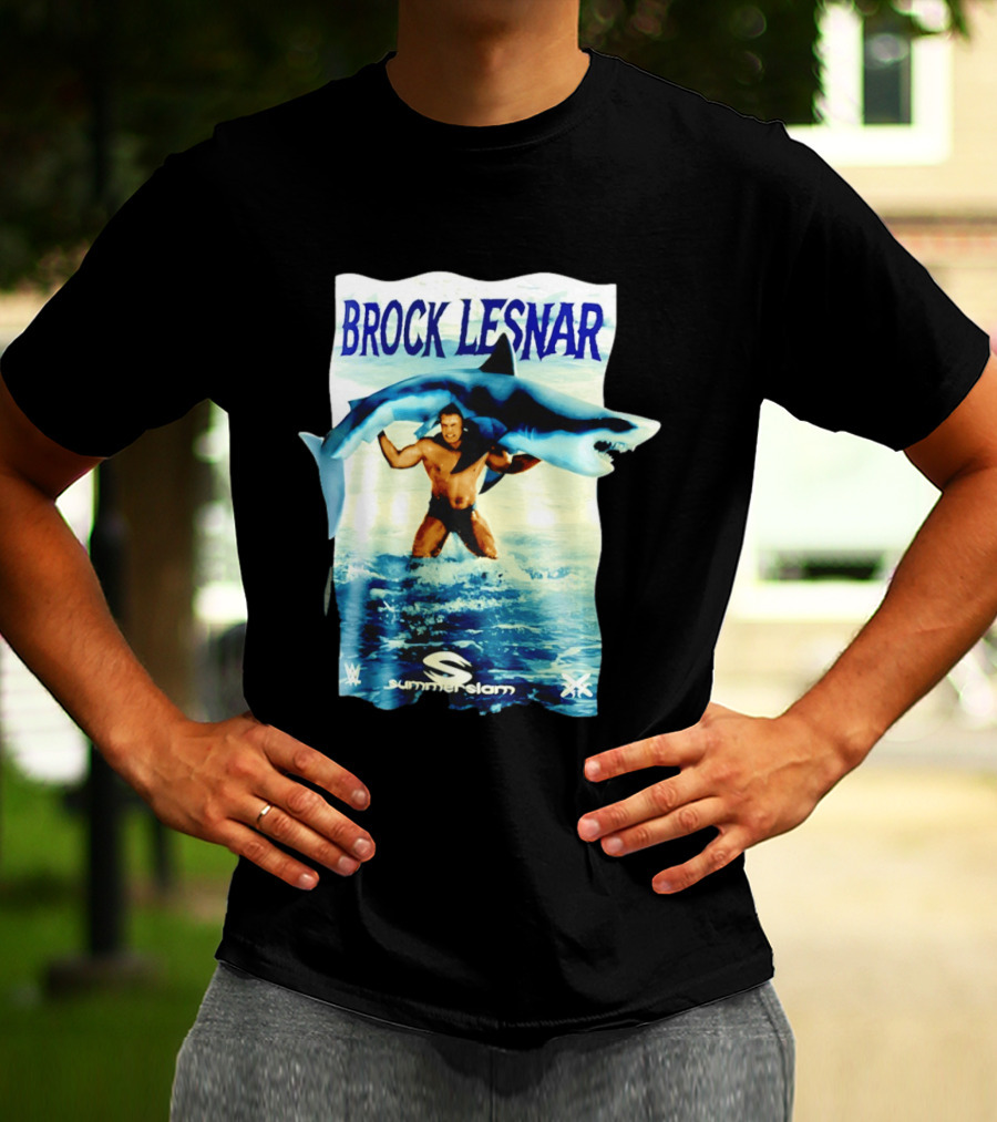 Brock Lesnar SummerSlam 2003 Shark WWE Wrestling Event T-Shirt