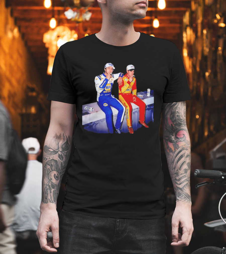 Chase Elliott Joey Logano Smoking NAPA Shell Pennzoil Hendrick Carscom T-Shirt