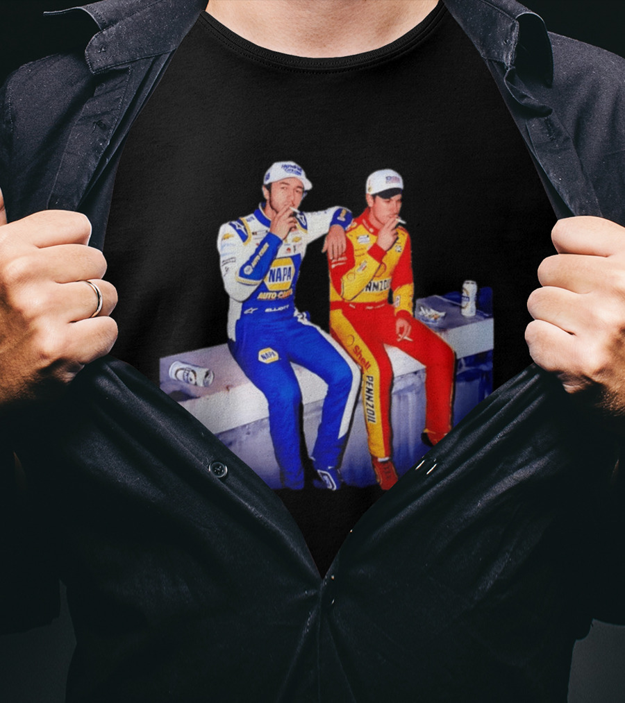 Chase Elliott Joey Logano Smoking NAPA Shell Pennzoil Hendrick Carscom T-Shirt