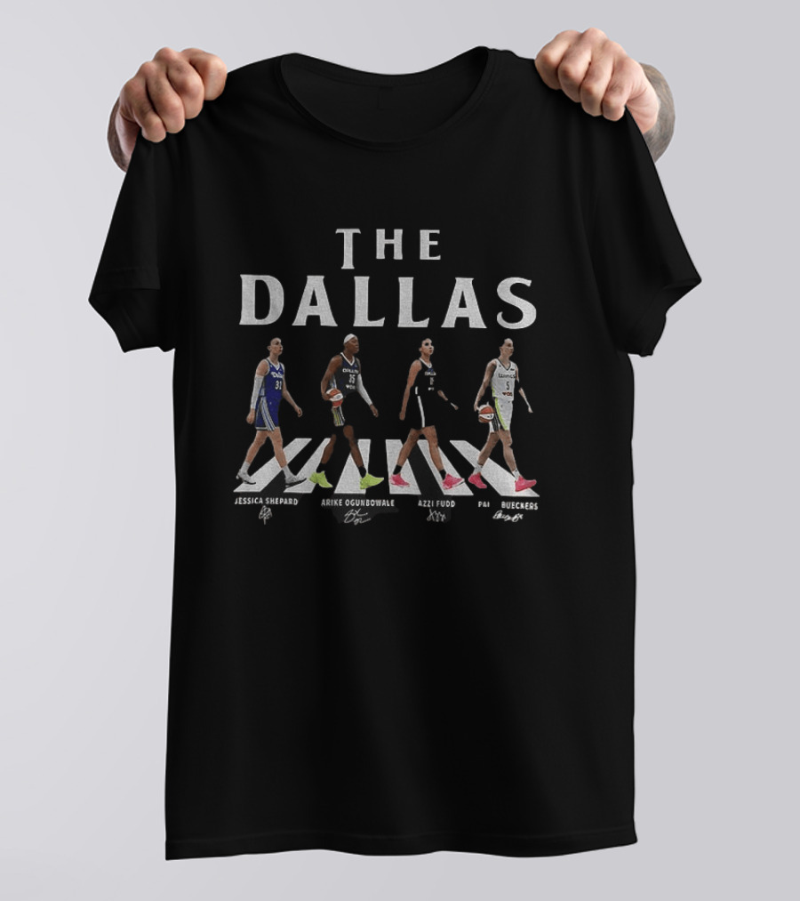 Jessica Shepard Arike Ogunbowale Azzi Fudd Paige Bueckers The Dallas Abbey Road Signatures T-Shirt