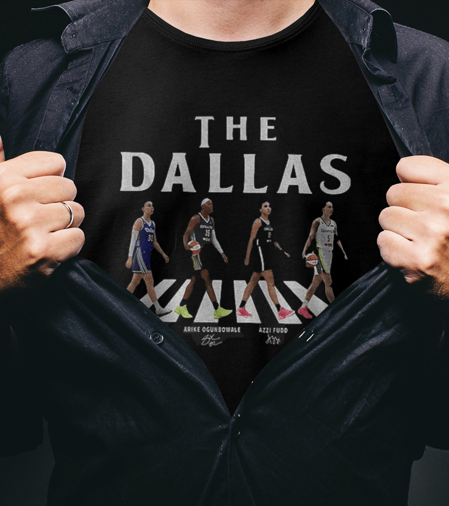 Jessica Shepard Arike Ogunbowale Azzi Fudd Paige Bueckers The Dallas Abbey Road Signatures T-Shirt