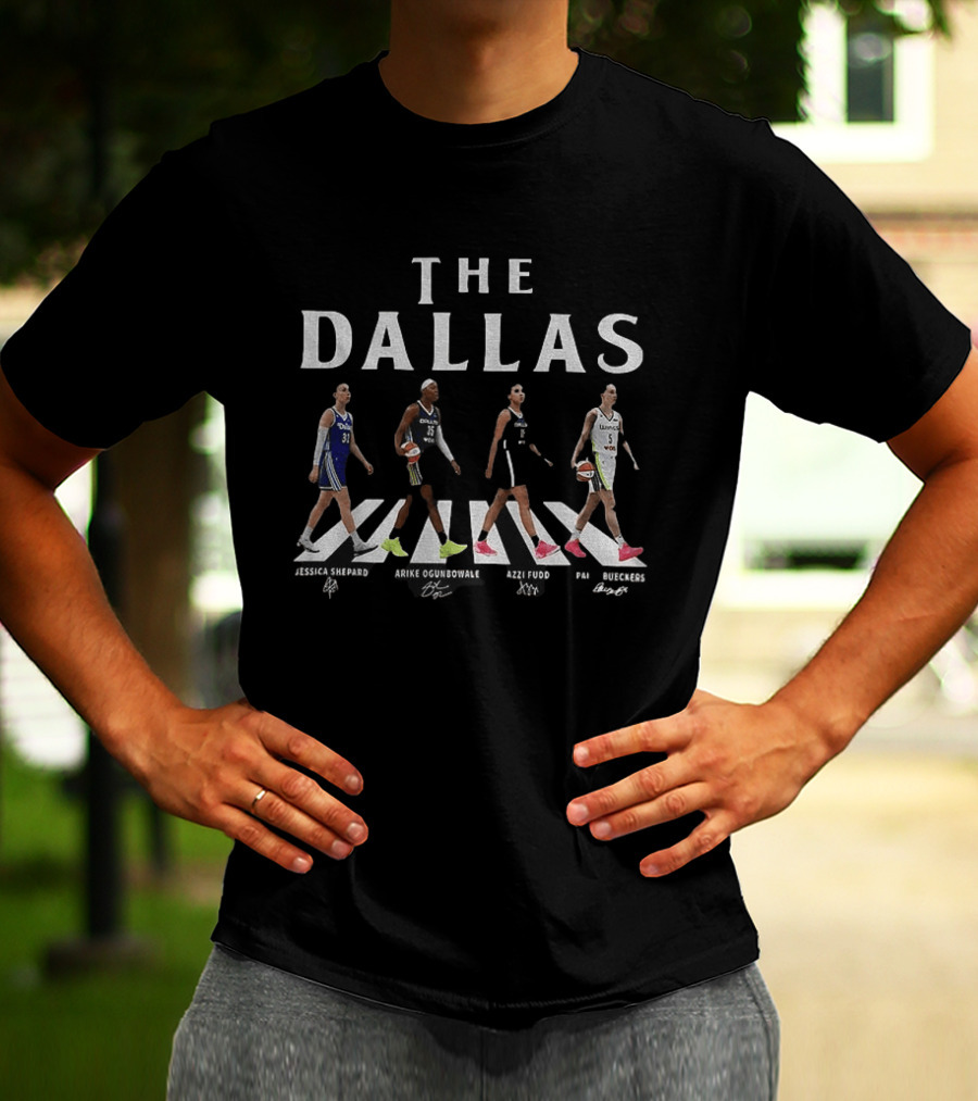 Jessica Shepard Arike Ogunbowale Azzi Fudd Paige Bueckers The Dallas Abbey Road Signatures T-Shirt