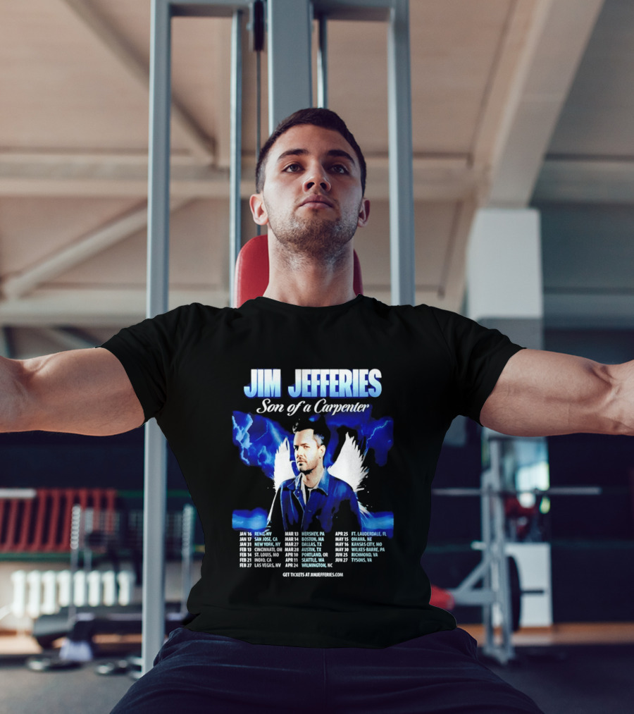 Jim Jefferies Son Of A Carpenter Tour 2026 Dates And Locations T-Shirt