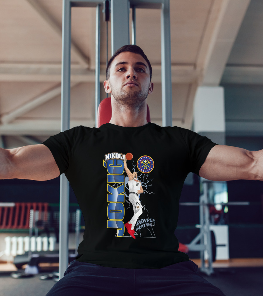 Denver Nuggets Nikola Jokić Basketball Dunk T-Shirt