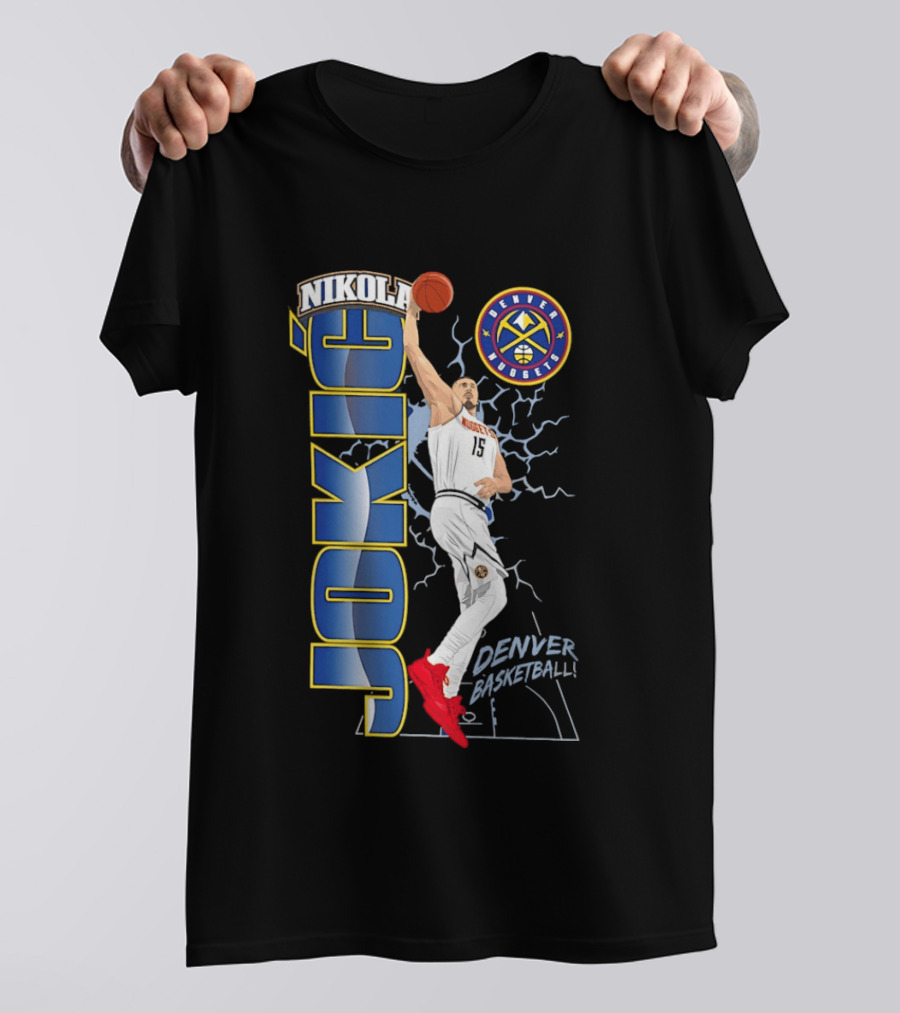 Denver Nuggets Nikola Jokić Basketball Dunk T-Shirt