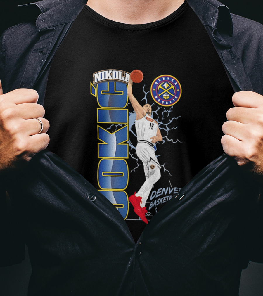 Denver Nuggets Nikola Jokić Basketball Dunk T-Shirt