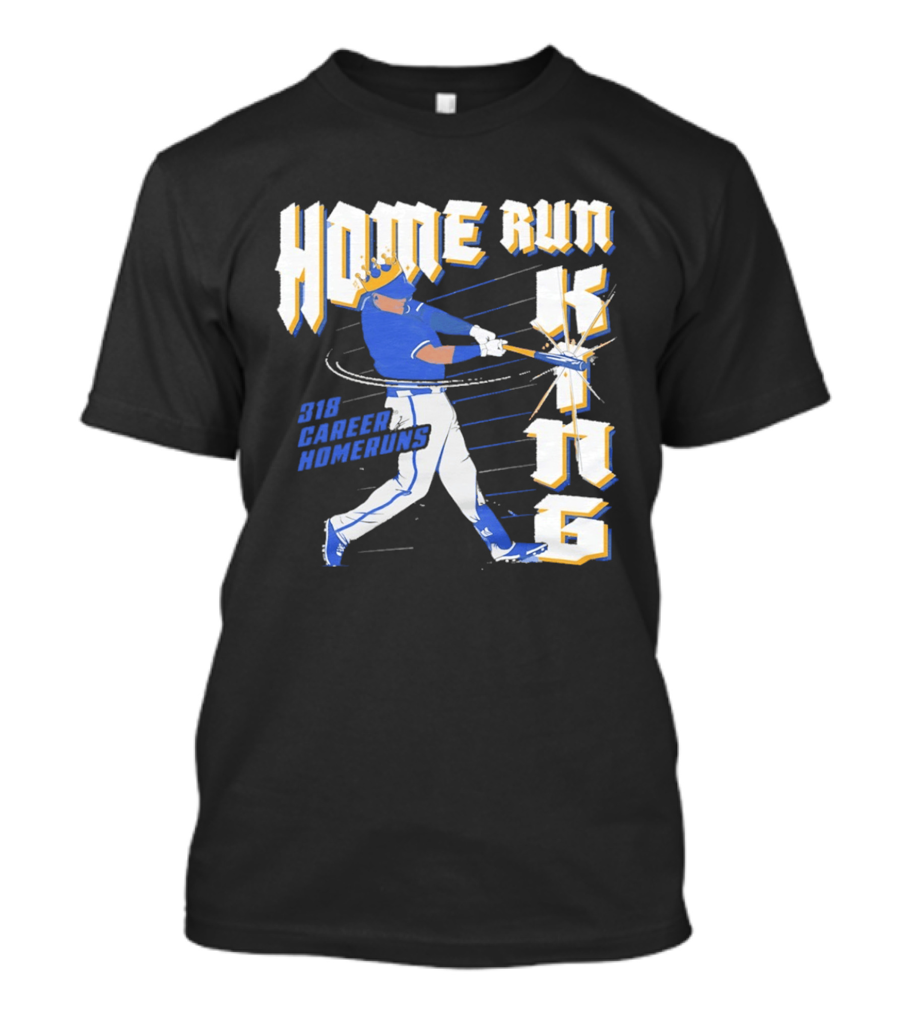 Kansas City Royals Home Run King 318 Career Homeruns Player With Crown T-Shirt