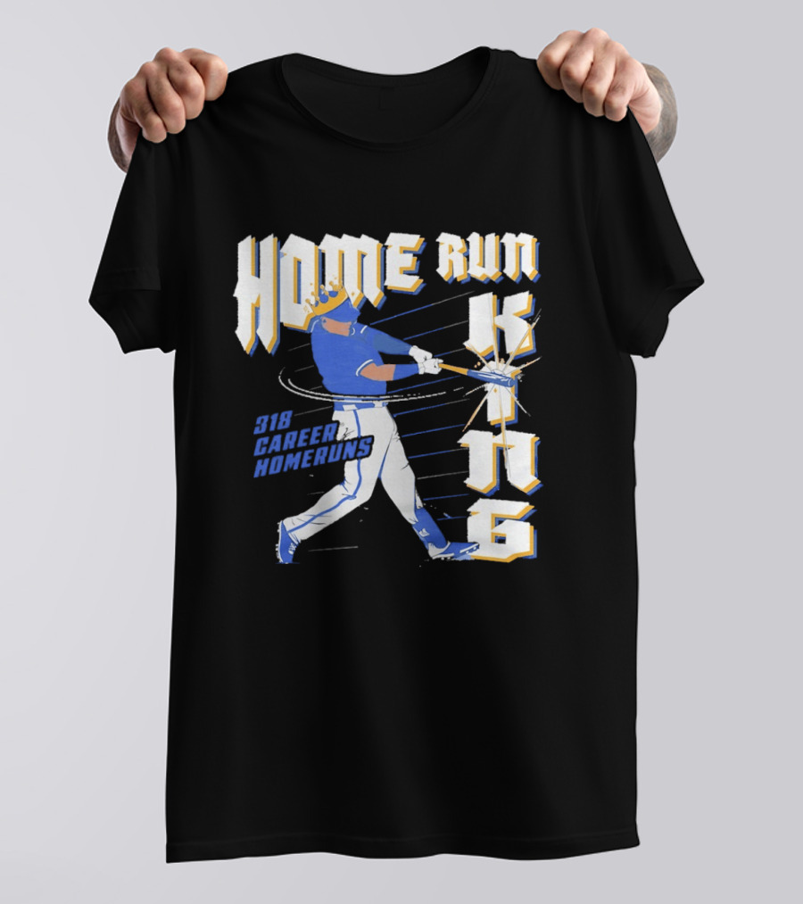 Kansas City Royals Home Run King 318 Career Homeruns Player With Crown T-Shirt