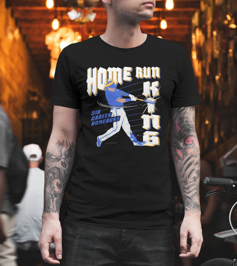 Kansas City Royals Home Run King 318 Career Homeruns Player With Crown T-Shirt