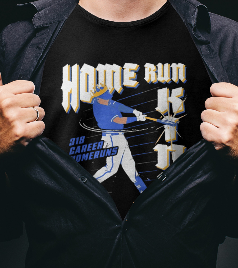 Kansas City Royals Home Run King 318 Career Homeruns Player With Crown T-Shirt