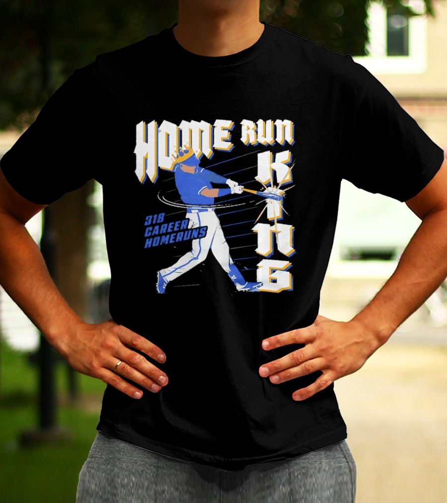 Kansas City Royals Home Run King 318 Career Homeruns Player With Crown T-Shirt