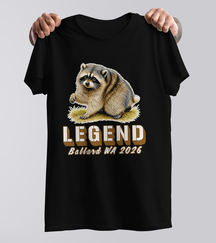 Legend Raccoon Ballard WA 2026 T-Shirt