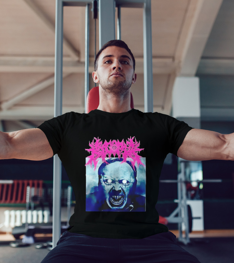 Gore Demon Face Glowing Eyes Death Metal Band T-Shirt